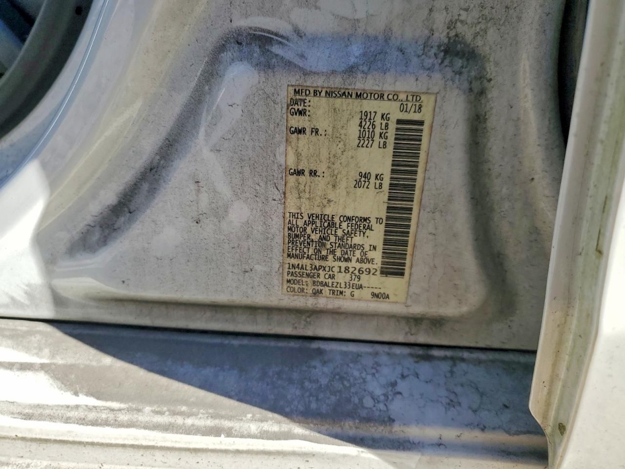 2018 Nissan Altima 2.5