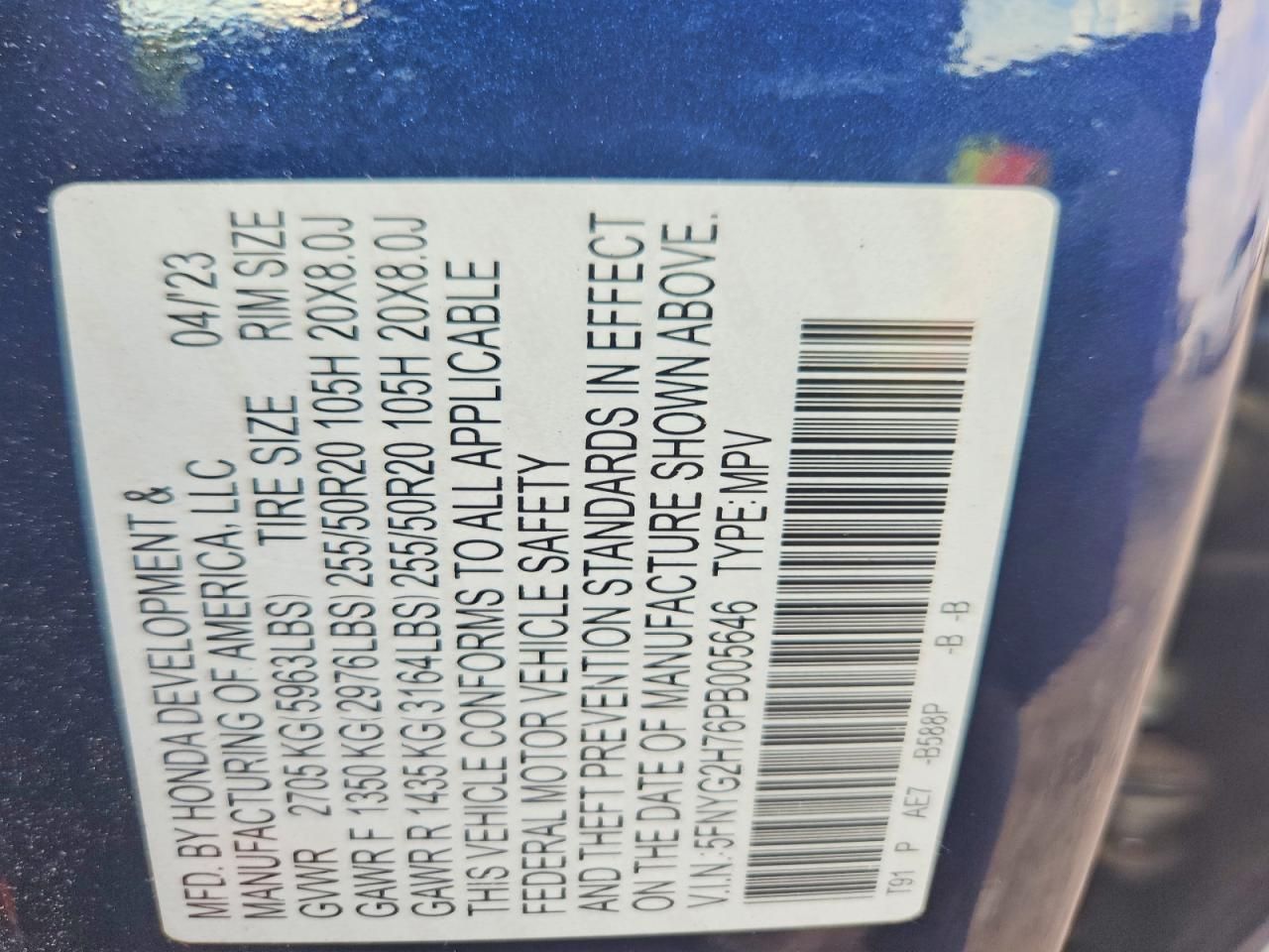 2023 Honda Pilot Touring