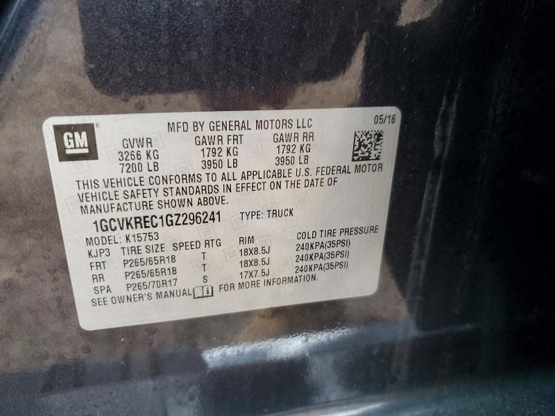 2016 Chevrolet Silverado K1500 lt