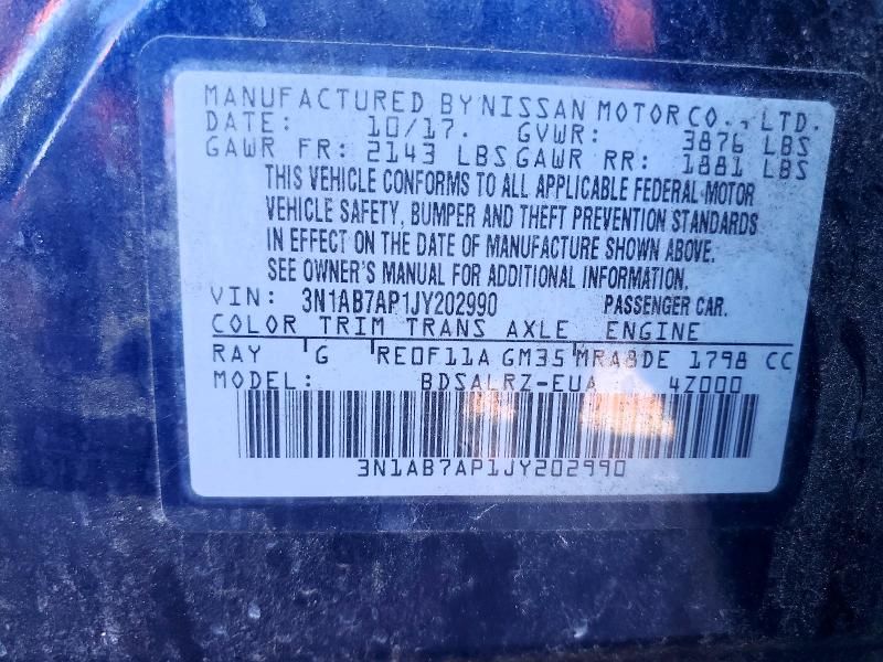 2018 Nissan Sentra s