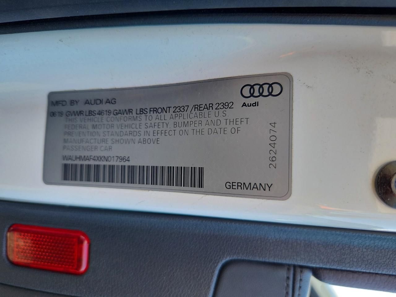 2019 Audi A4 Premium Plus