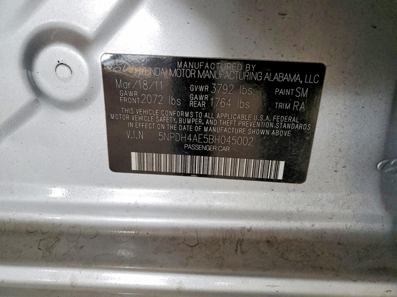 2011 Hyundai Elantra gls