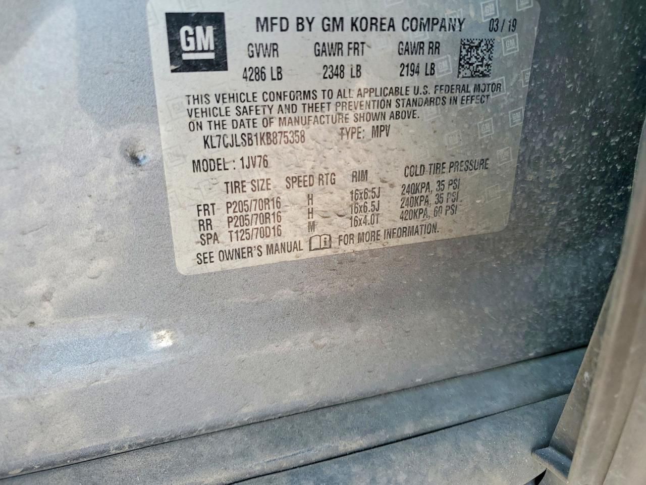 2019 Chevrolet Trax 1LT