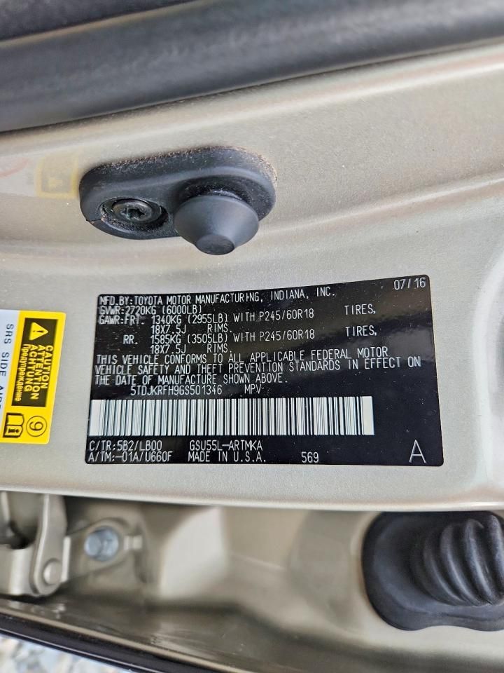 2016 Toyota Highlander xle