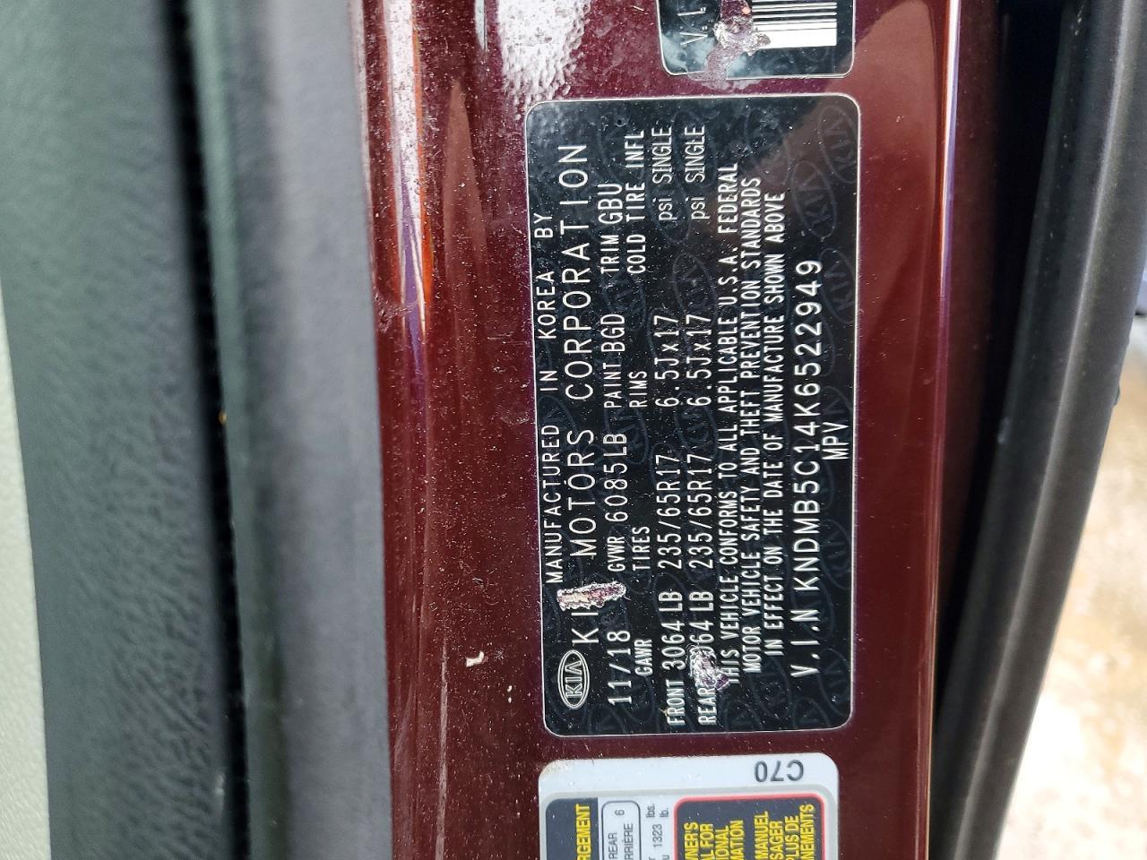 2019 KIA Sedona lx