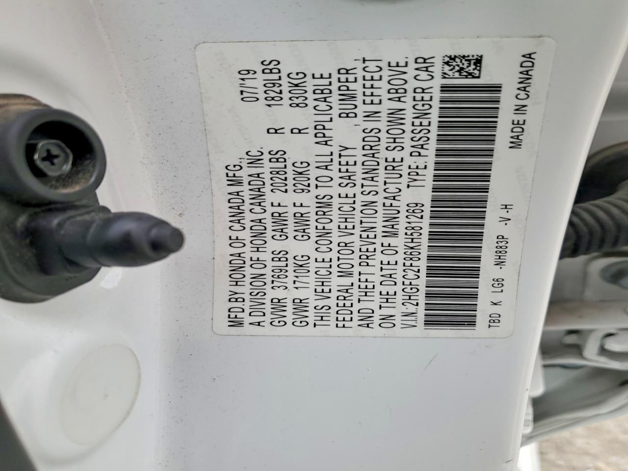 2019 Honda Civic Sport