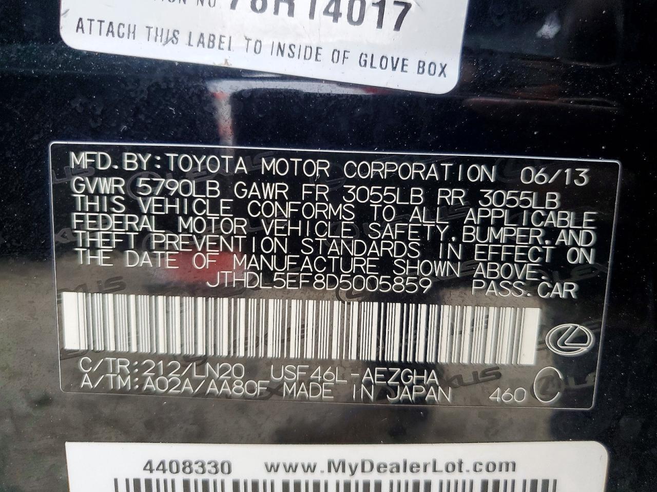 2013 Lexus Ls 460l