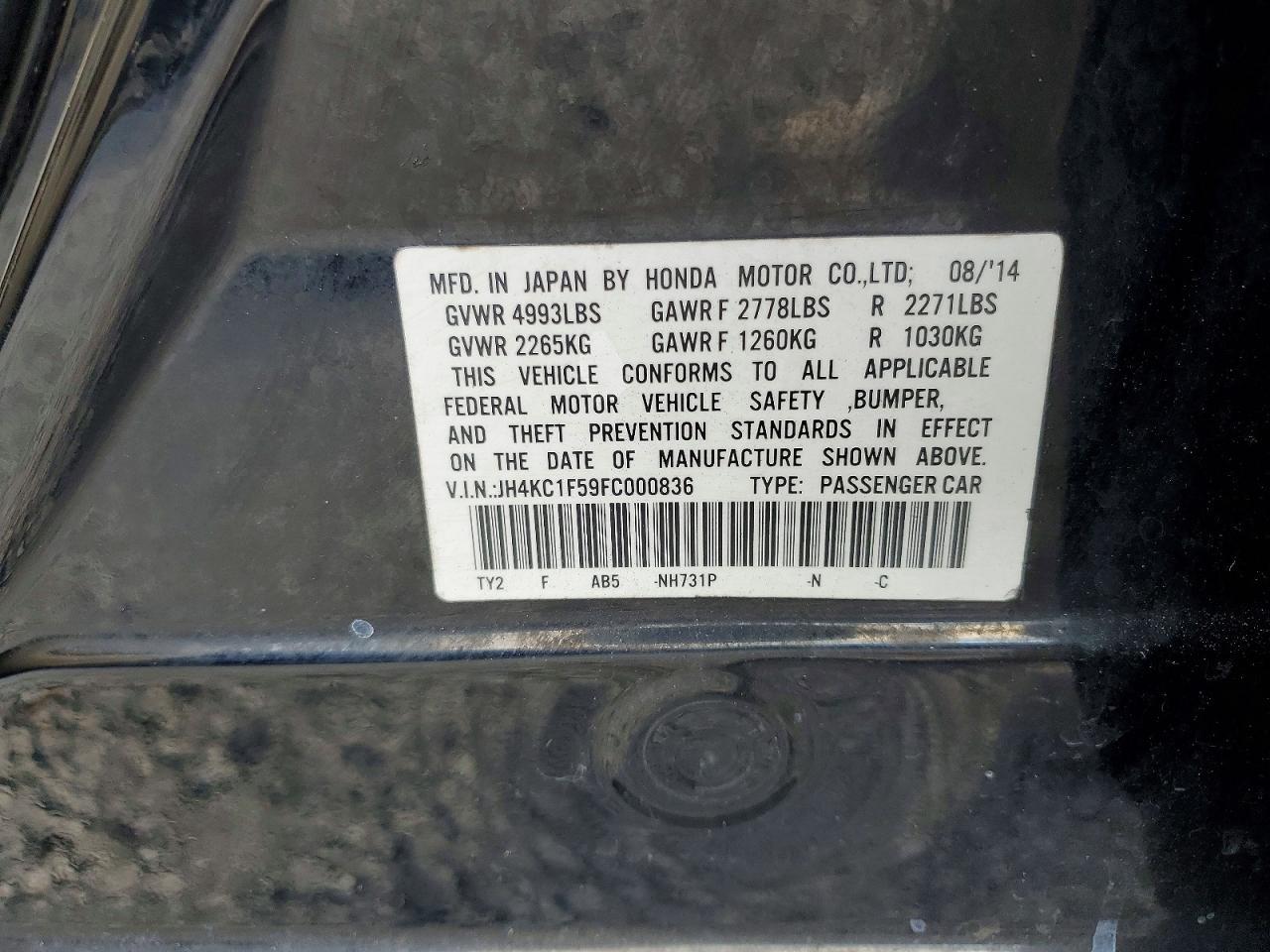 2015 Acura Rlx Tech