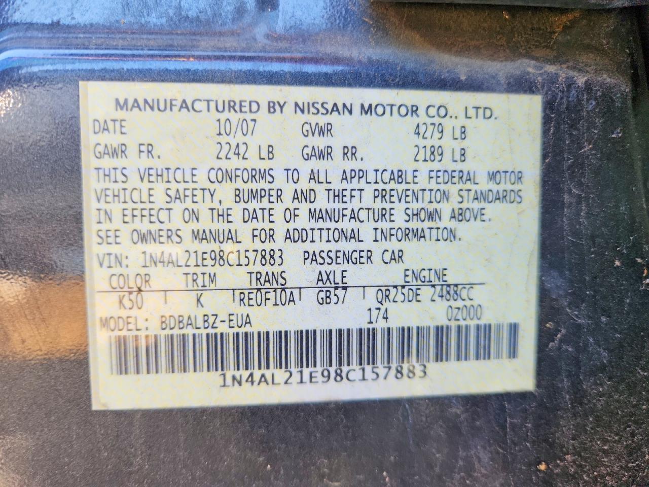 2008 Nissan Altima 2.5