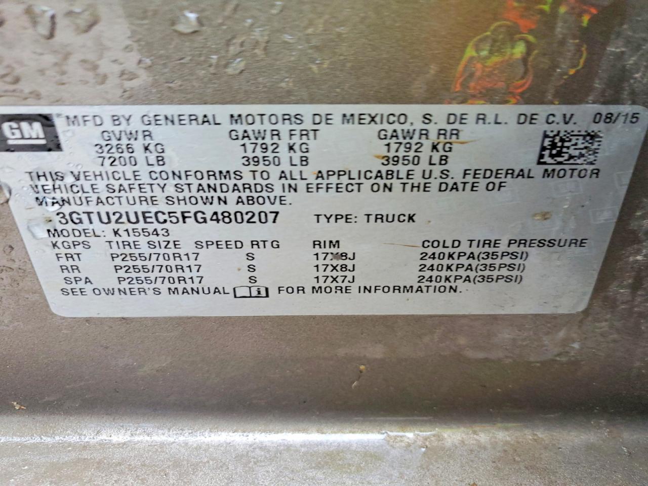 2015 GMC Sierra K1500 SLE