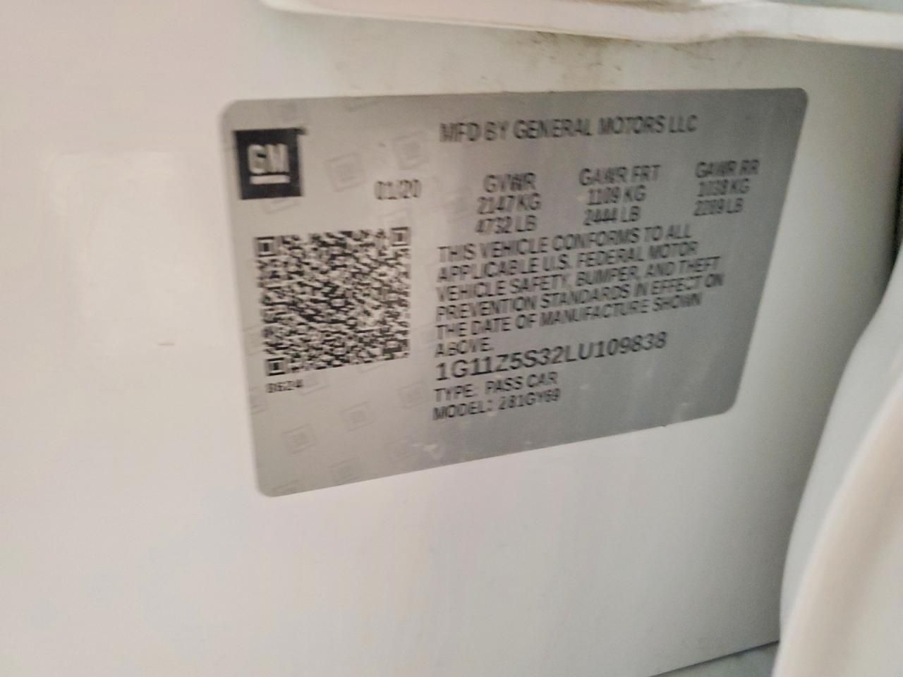 2020 Chevrolet Impala lt