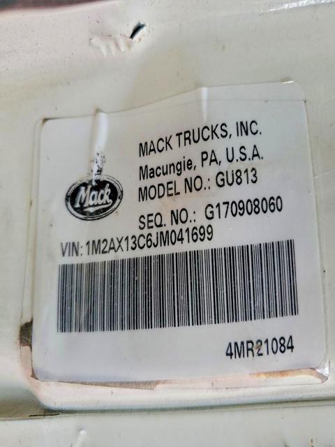 2018 Mack GU813 Ready MIX Truck
