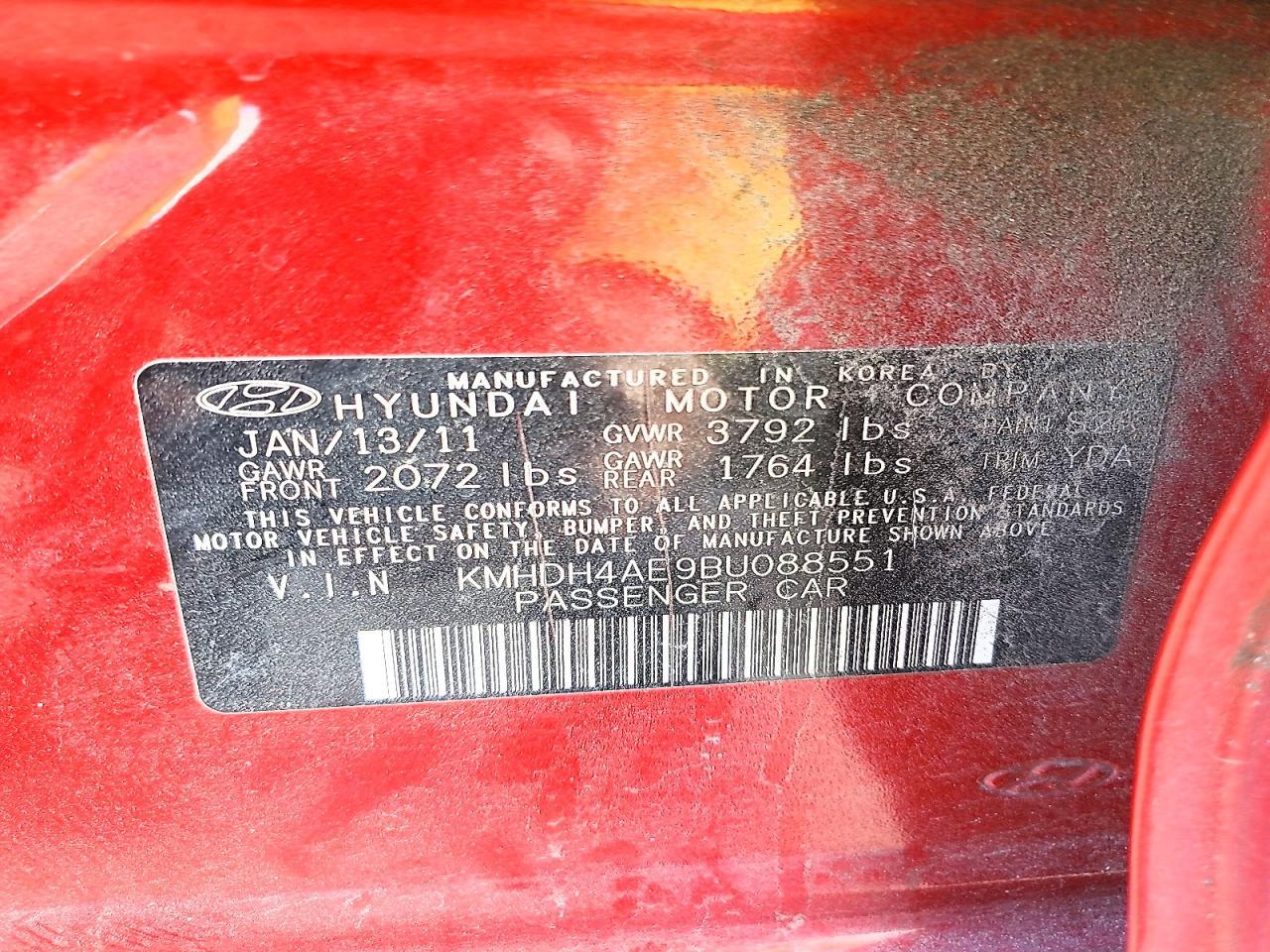 2011 Hyundai Elantra gls