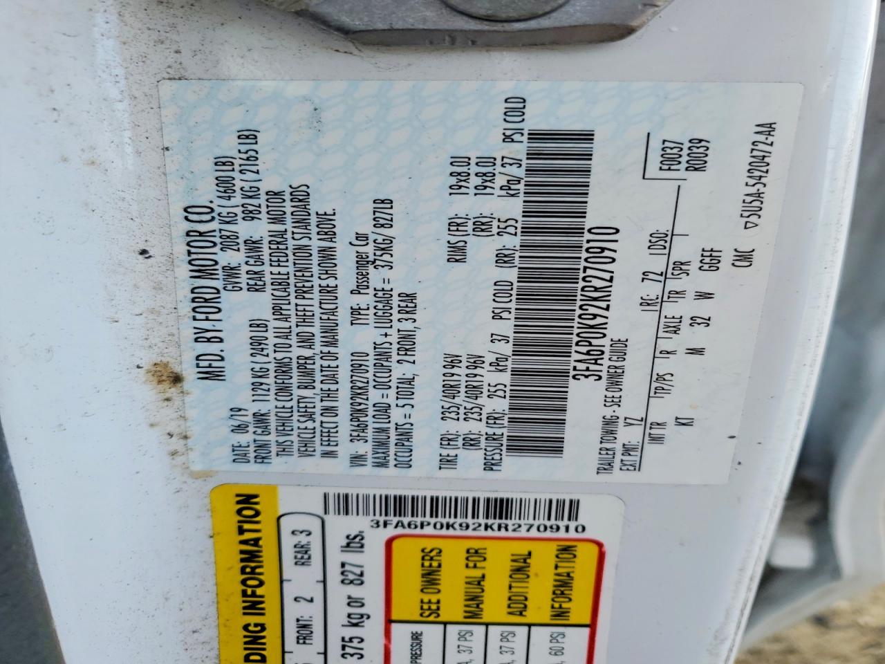 2019 Ford Fusion Titanium