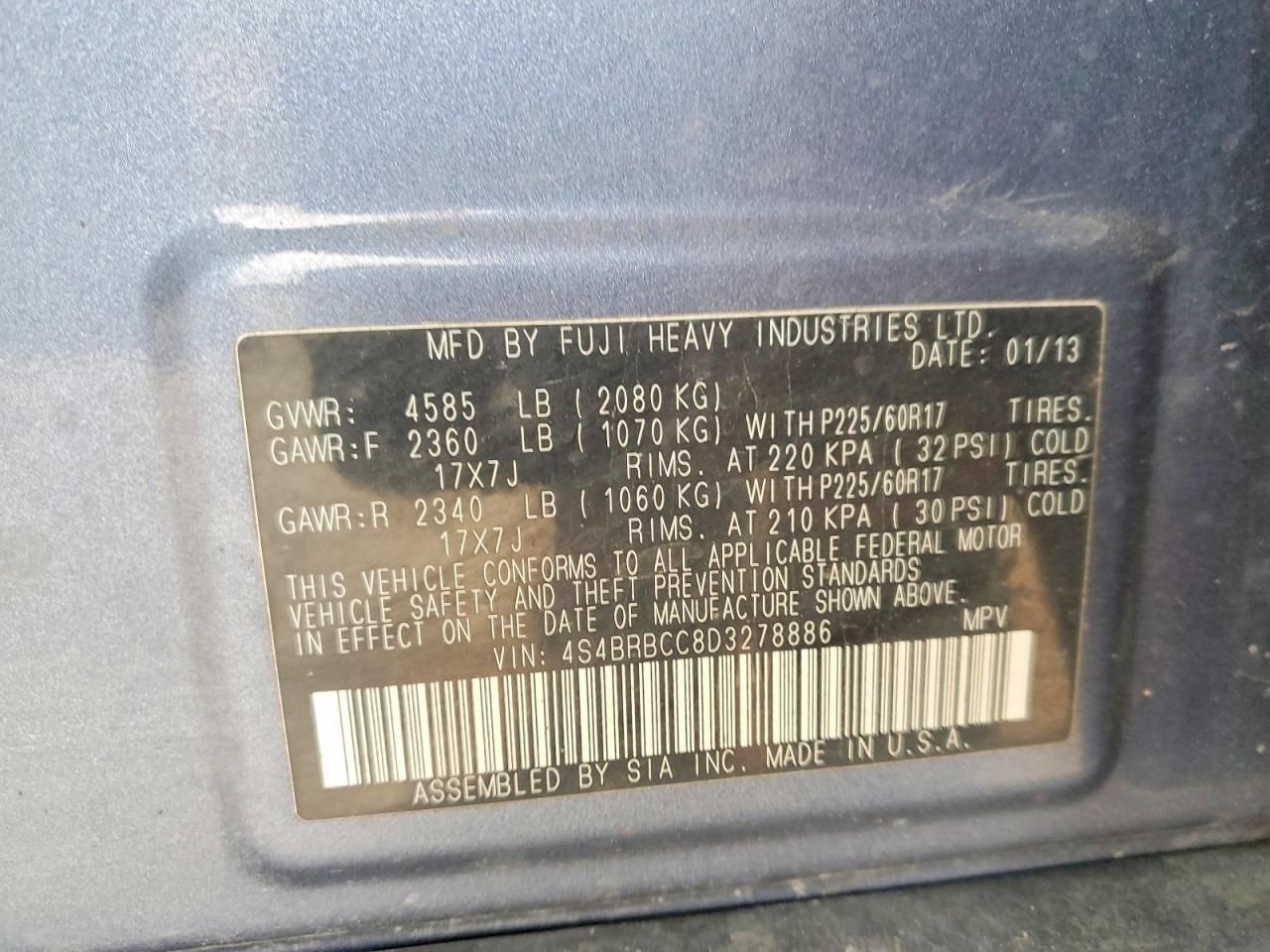 2013 Subaru Outback 2.5i Premium