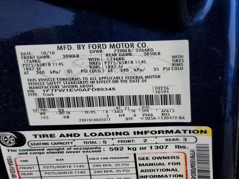 2010 Ford F150 Supercrew