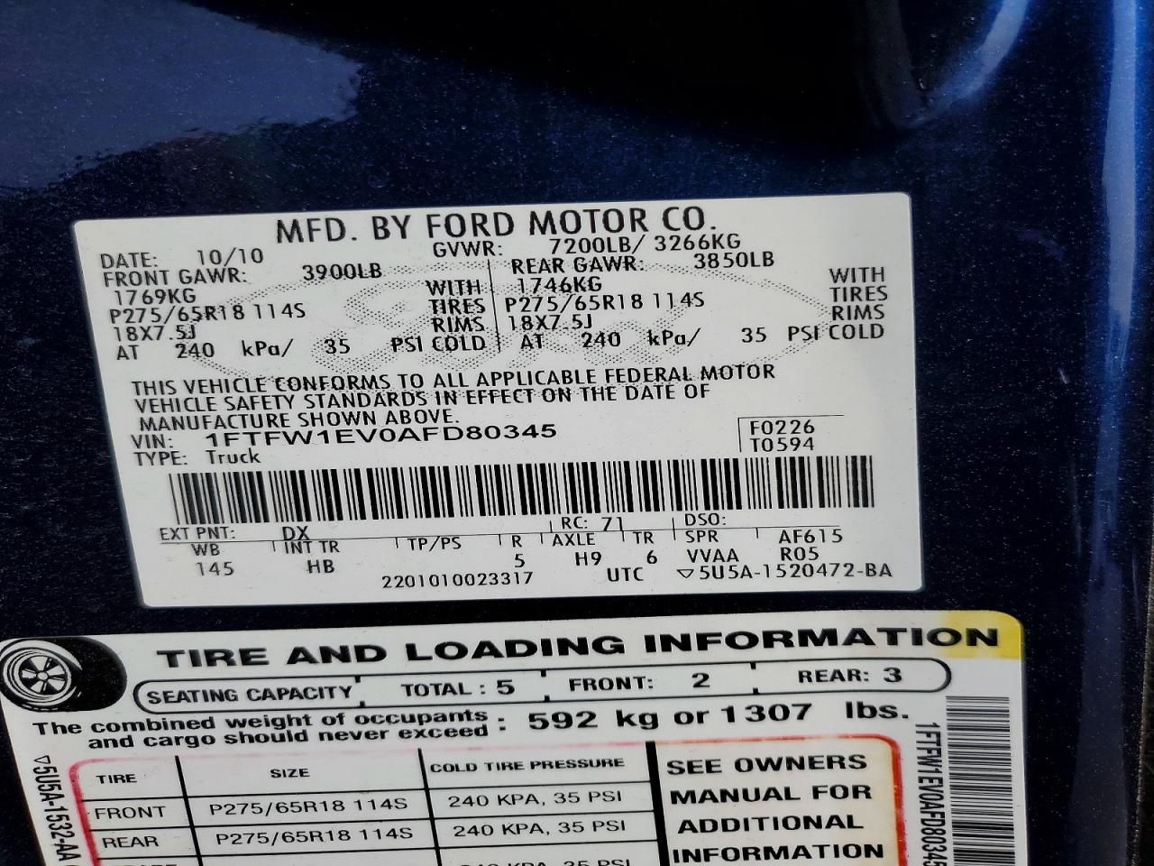 2010 Ford F150 Supercrew