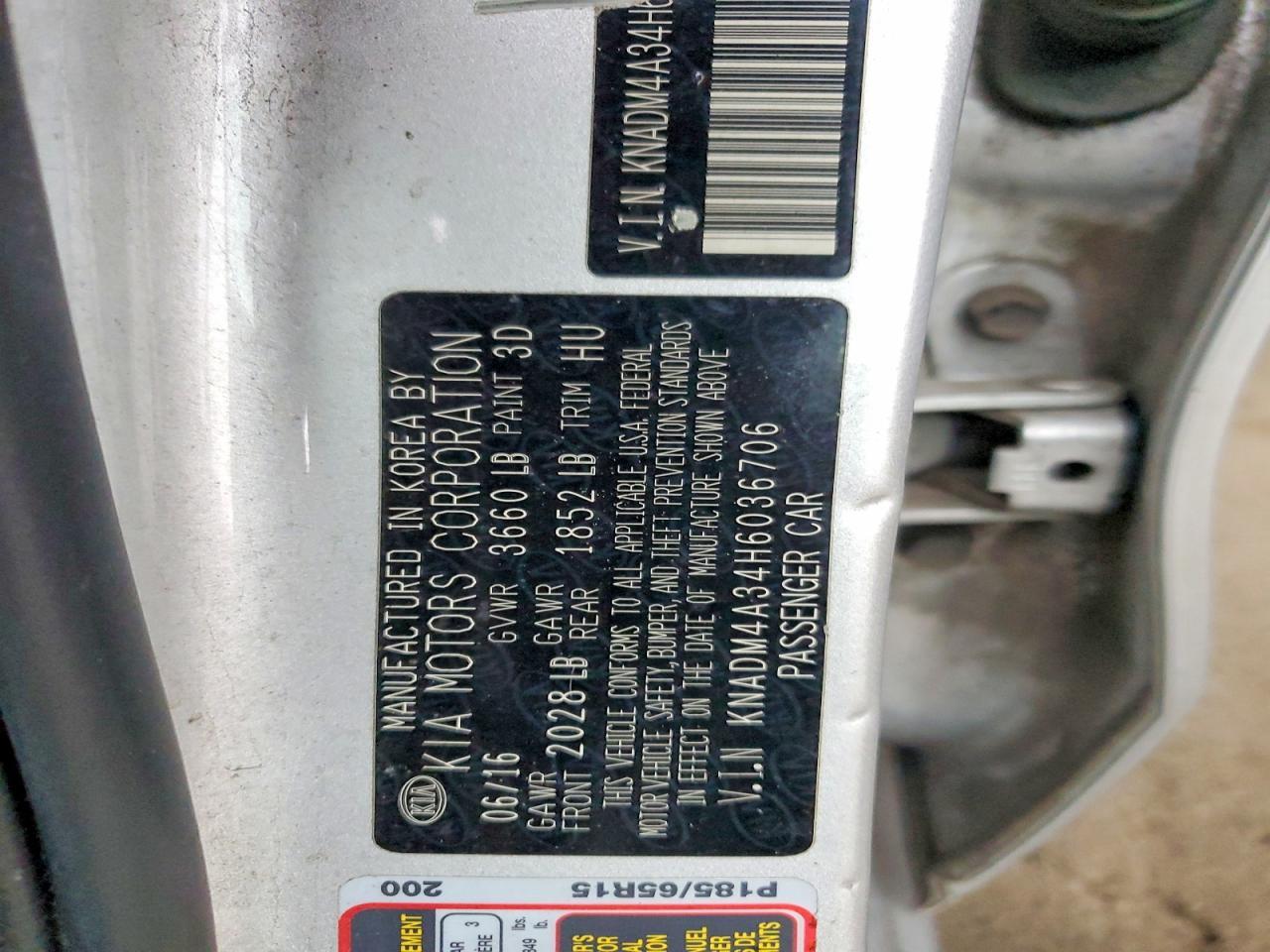 2017 KIA Rio lx