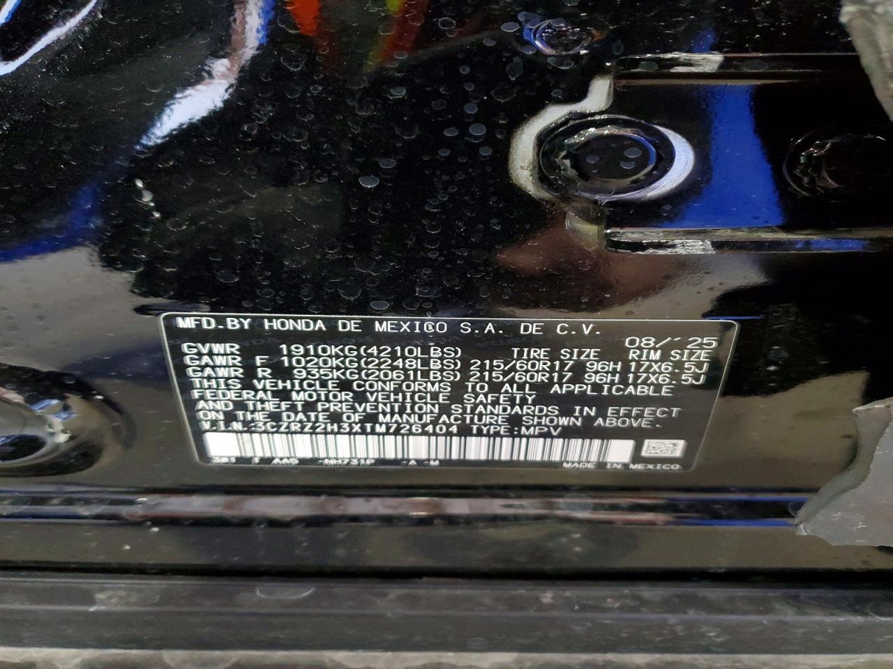 2026 Honda Hr-v lx