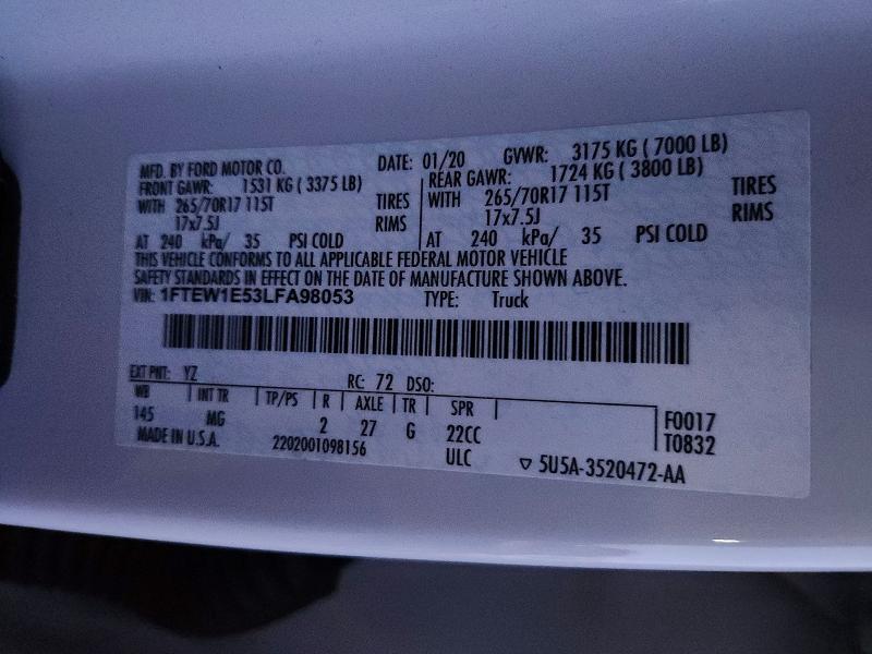 2020 Ford F150 Supercrew