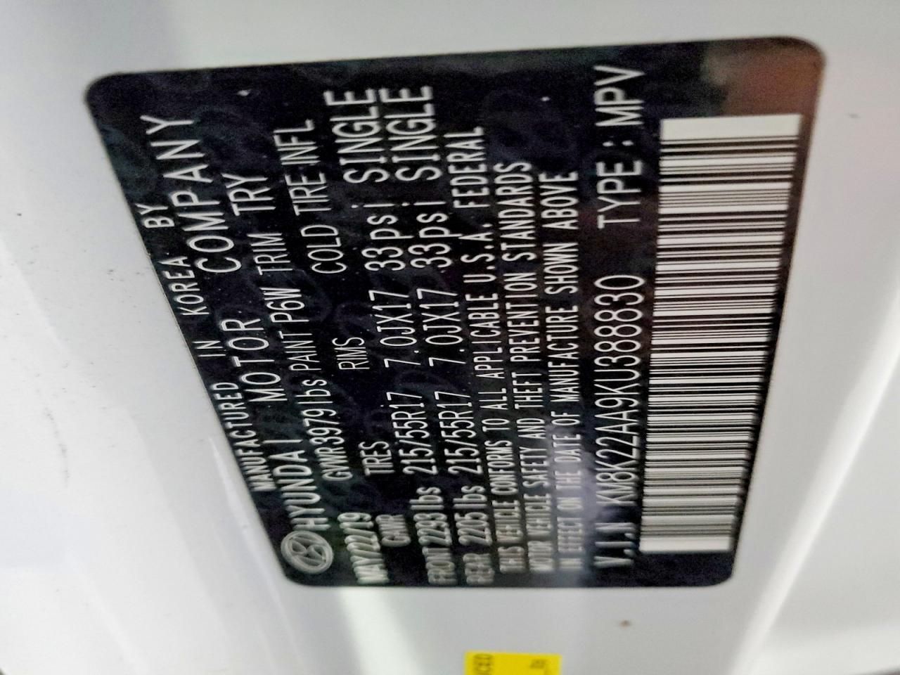 2019 Hyundai Kona sel