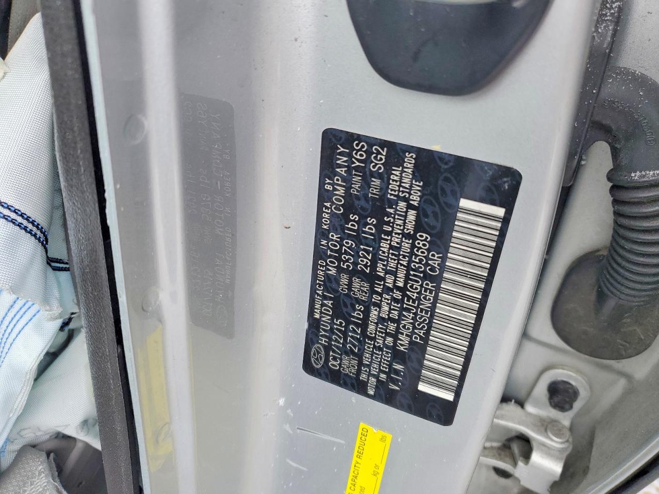 2016 Hyundai Genesis 3.8l