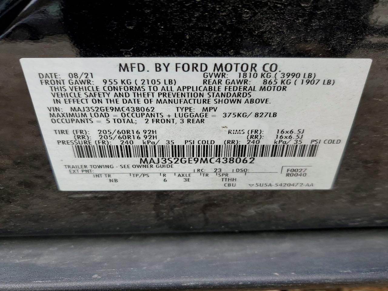 2021 Ford Ecosport se