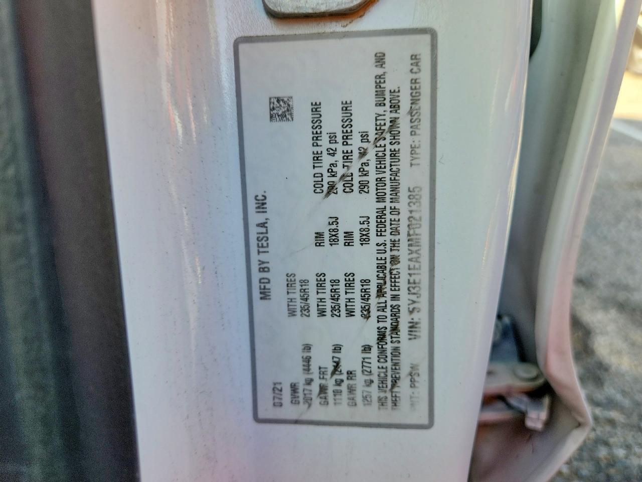 2021 Tesla Model 3