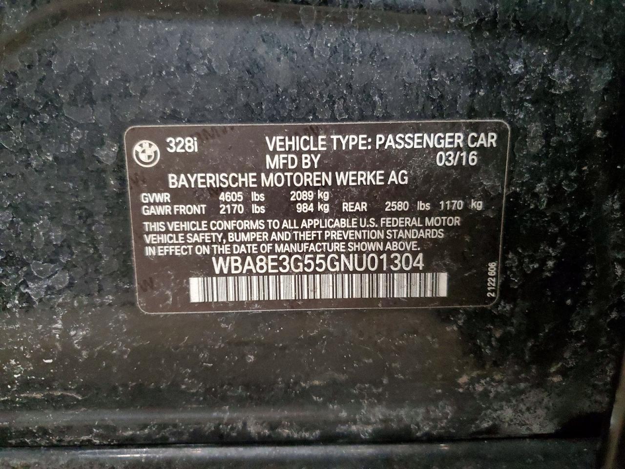2016 BMW 328 xi Sulev