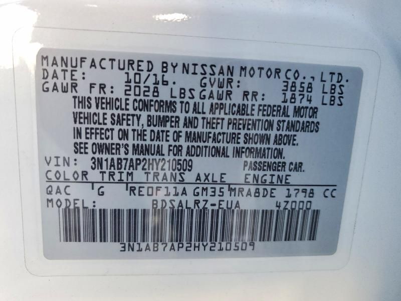 2017 Nissan Sentra s