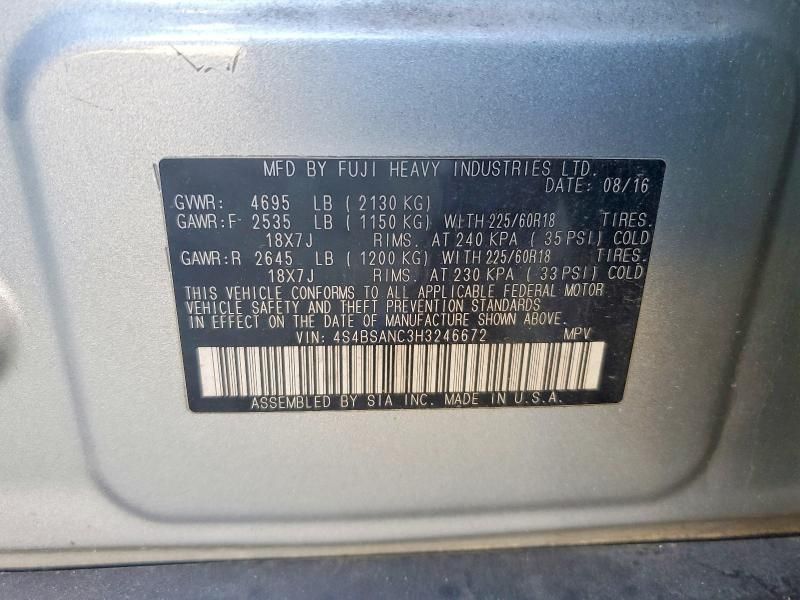 2017 Subaru Outback 2.5i Limited