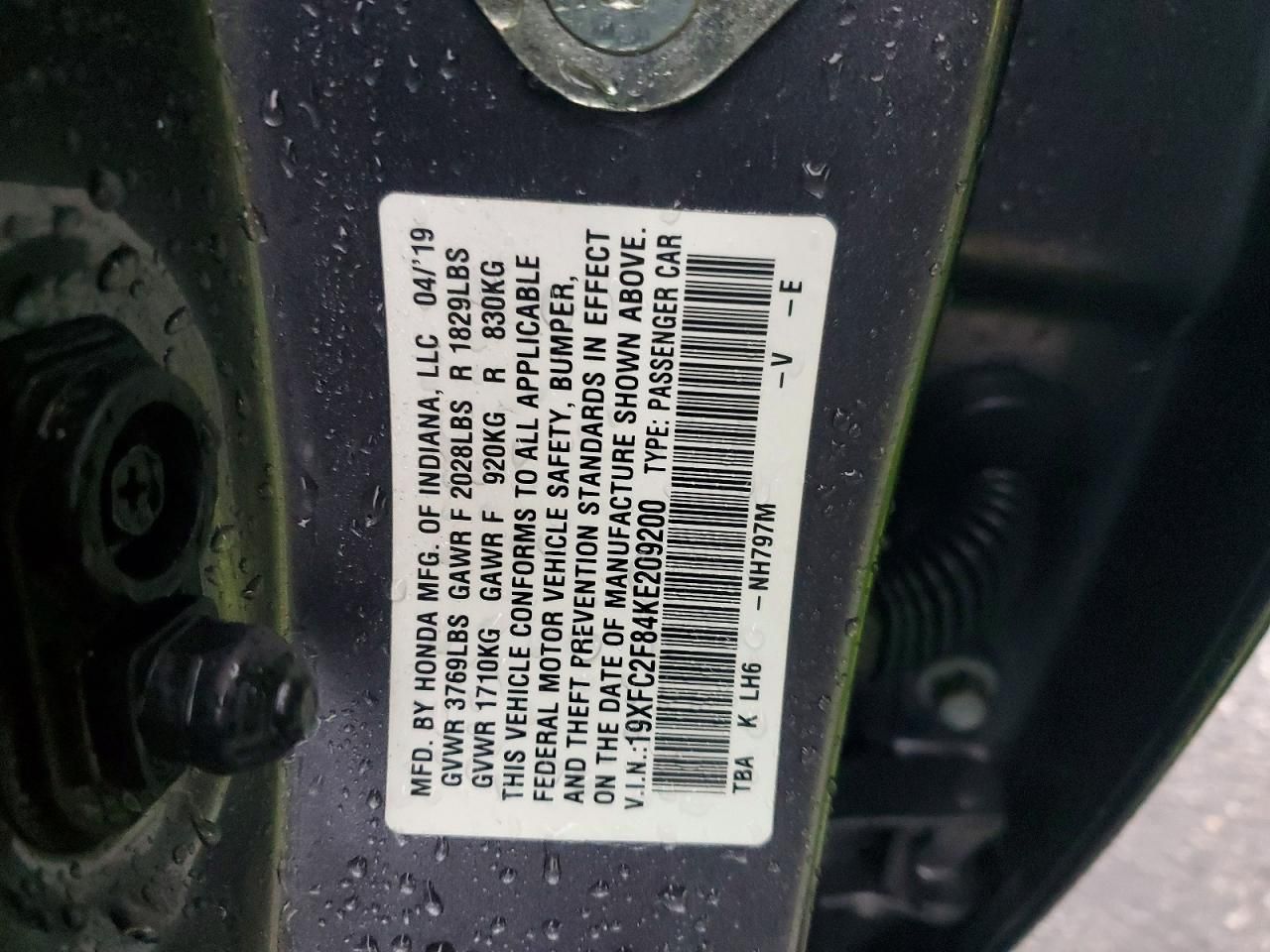 2019 Honda Civic Sport