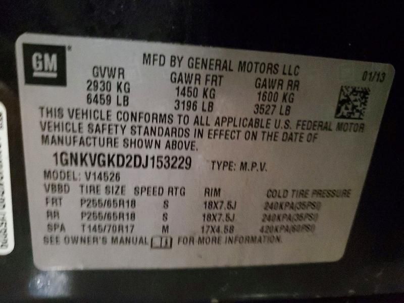 2013 Chevrolet Traverse lt