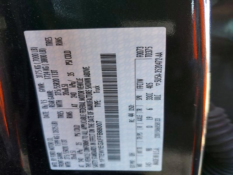 2015 Ford F150 Supercrew