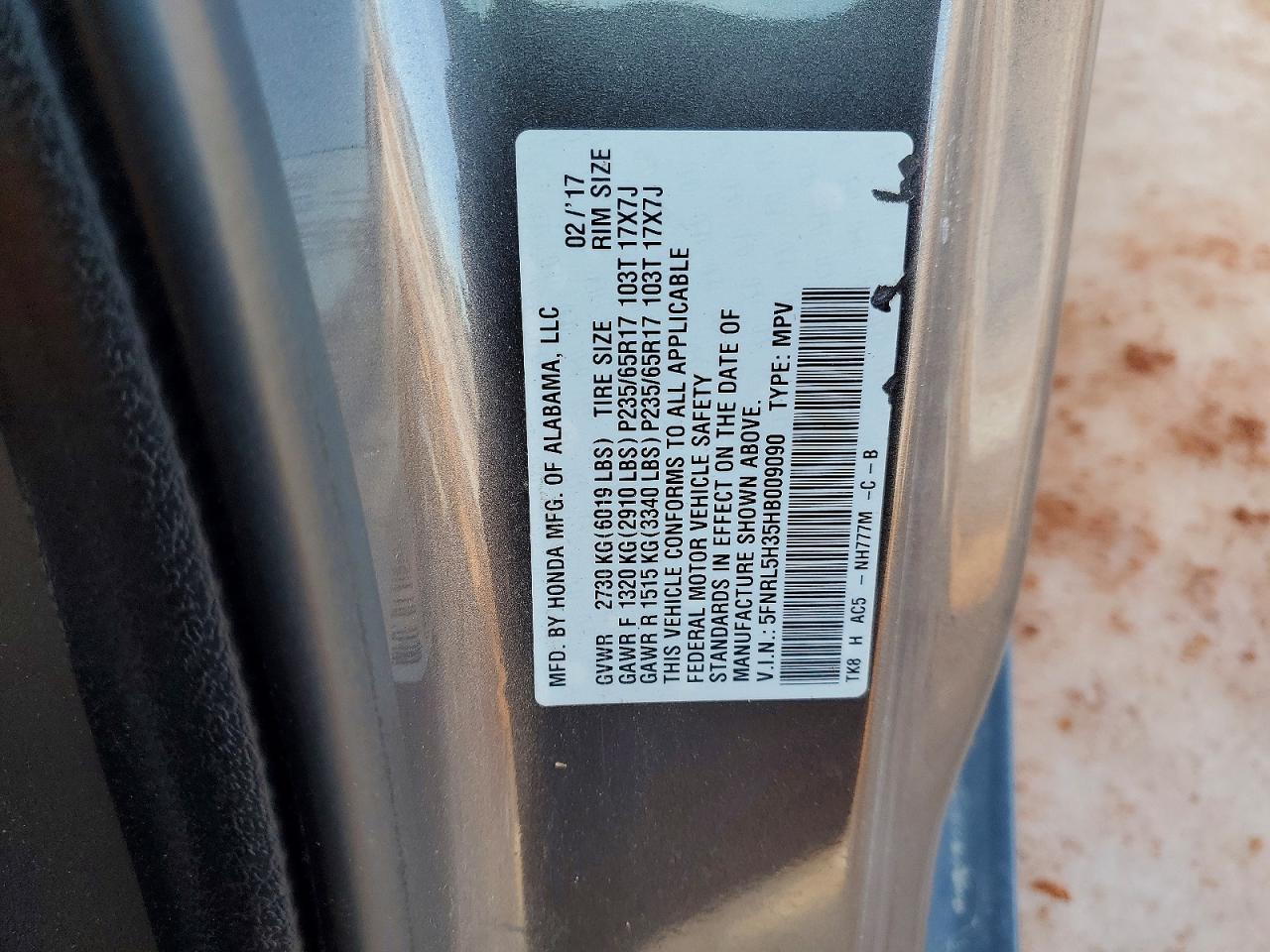 2017 Honda Odyssey se