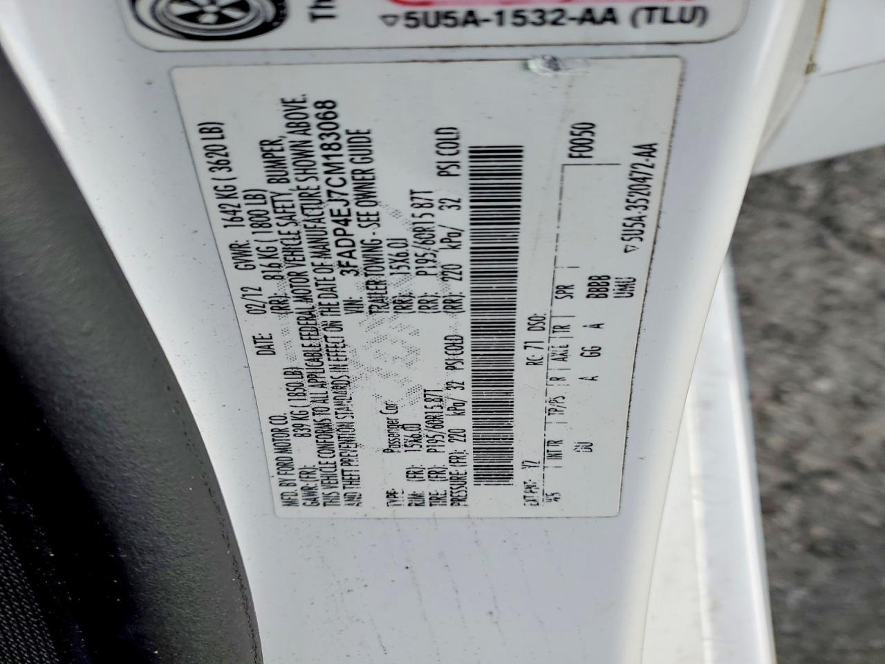 2012 Ford Fiesta se