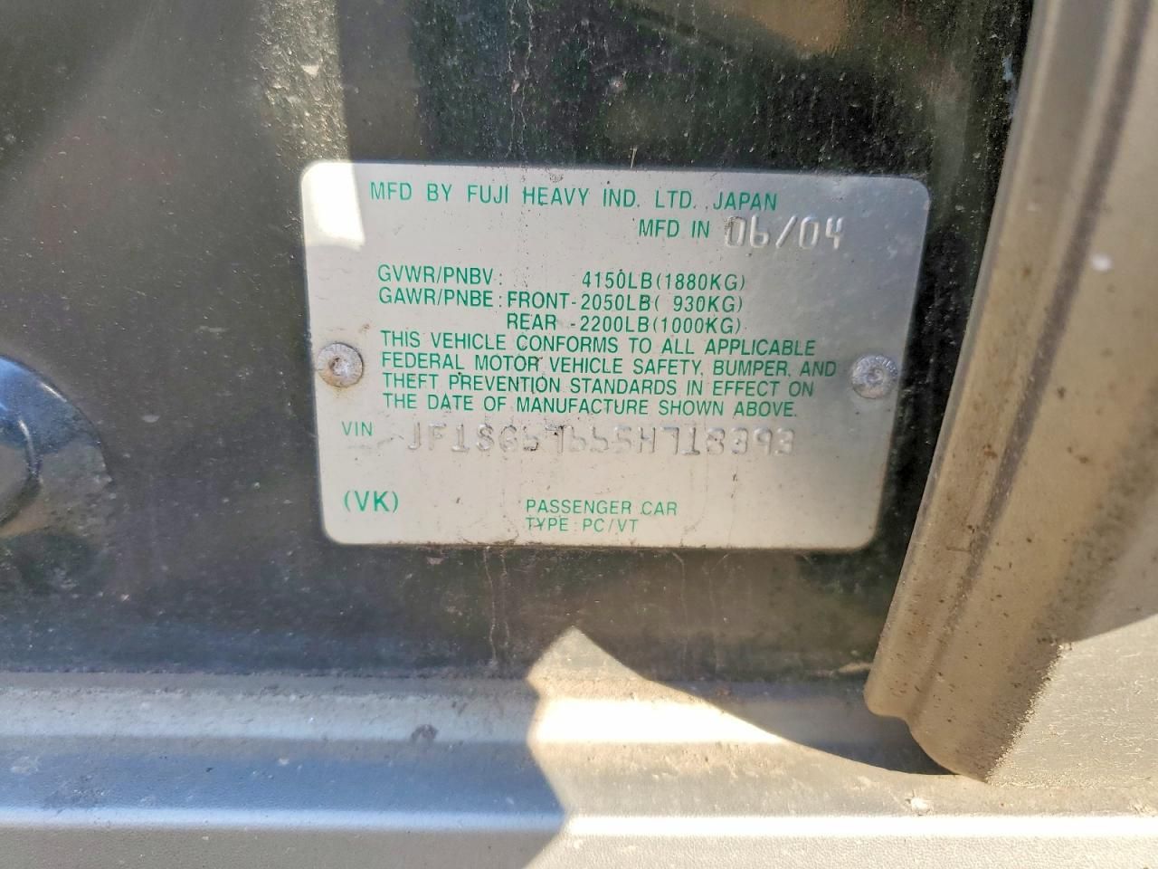 2005 Subaru Forester 2.5xs ll Bean