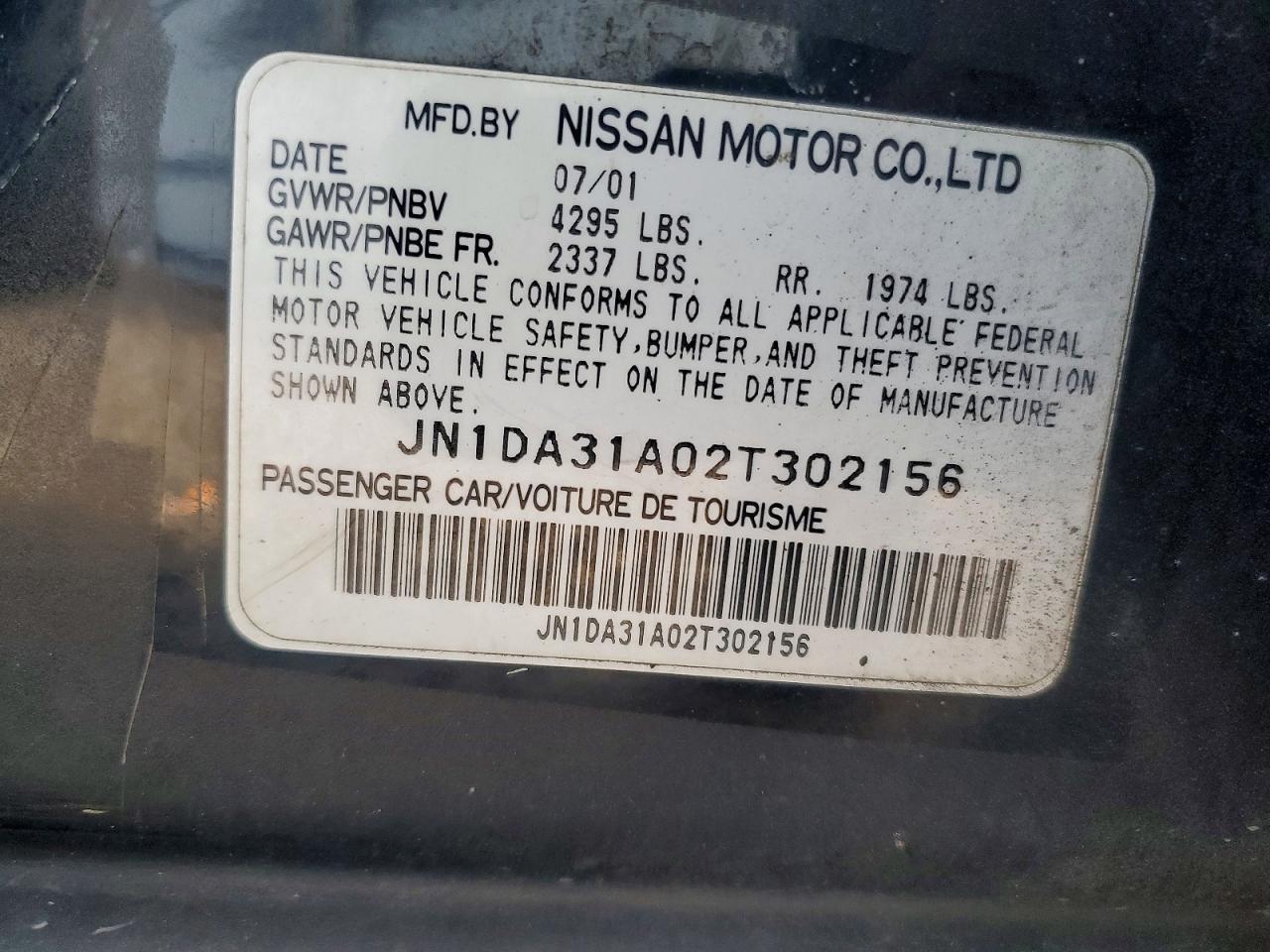 2002 Nissan Maxima gle