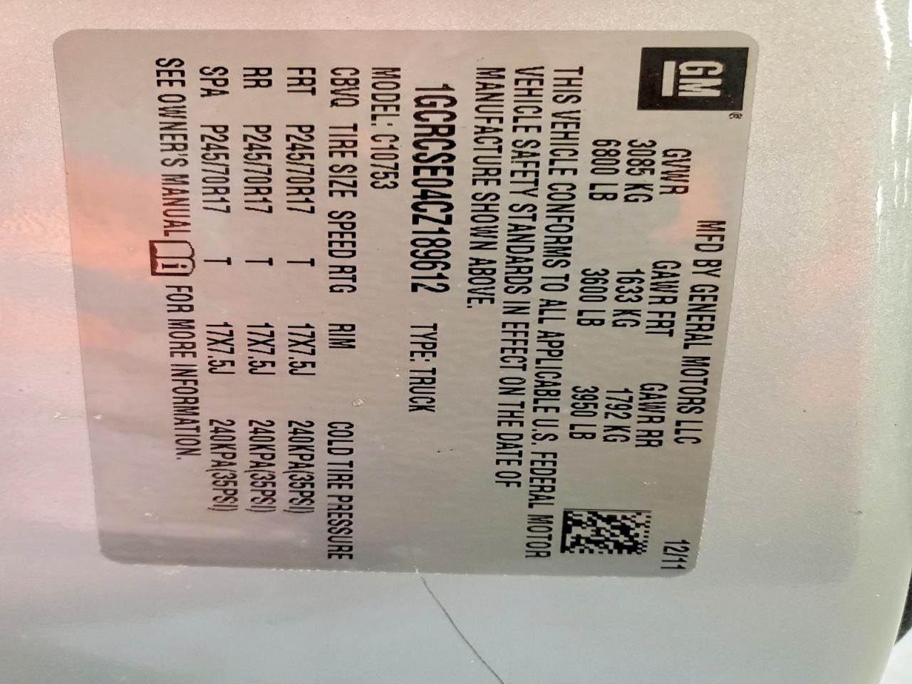 2012 Chevrolet 2012 Chev Silverado