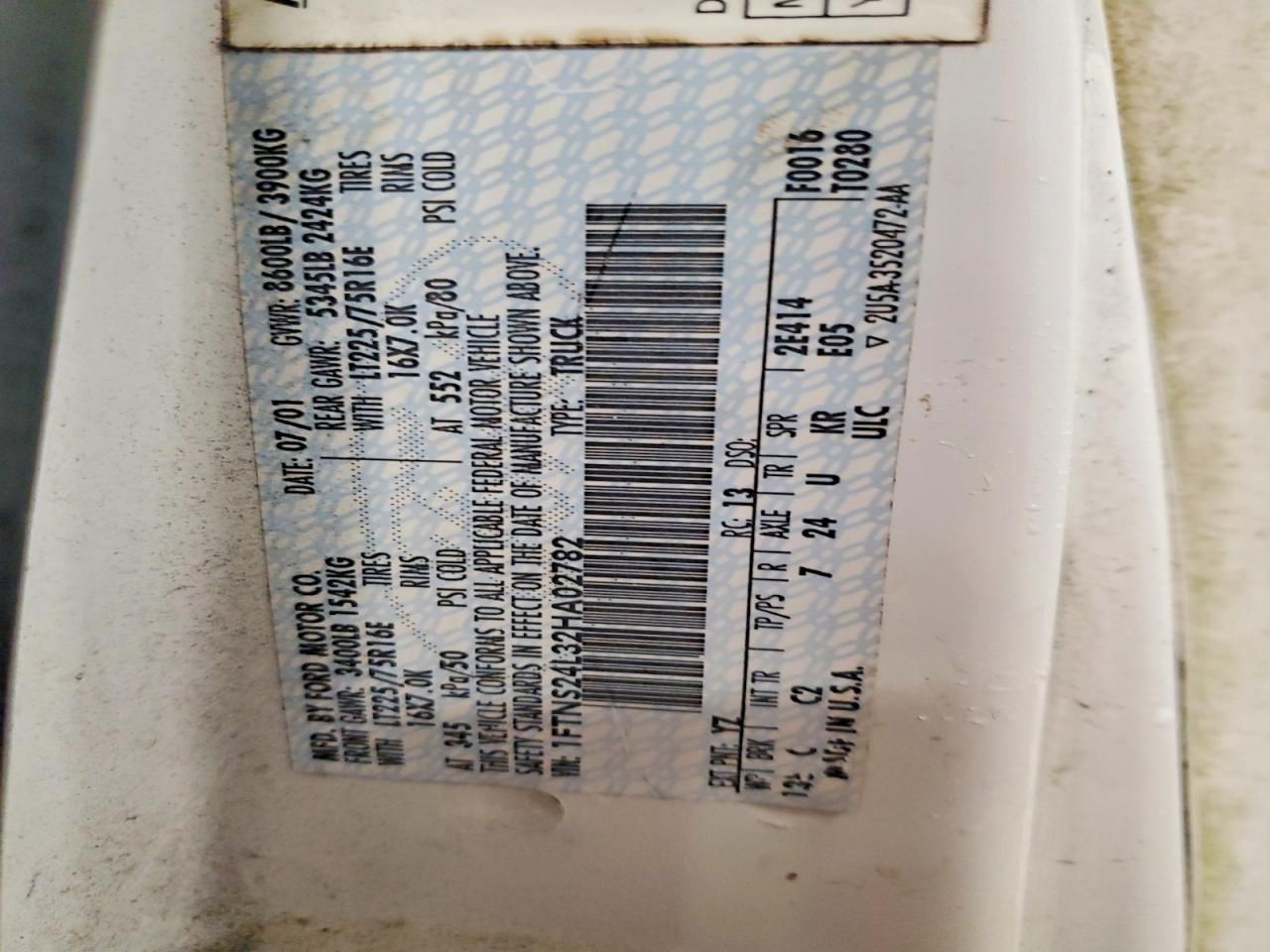 2002 Ford Econoline Cargo E-25