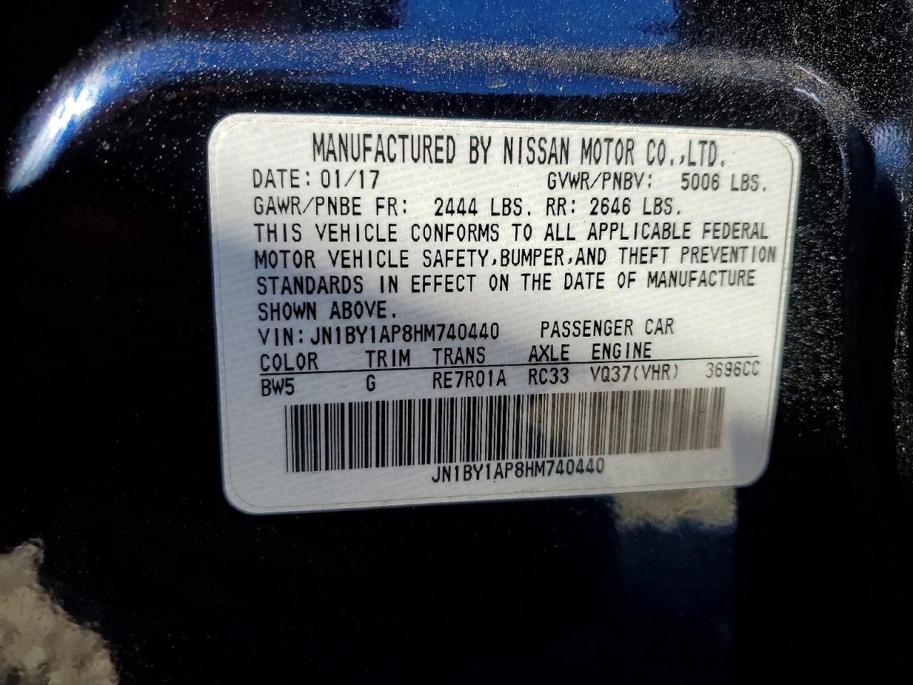 2017 Infiniti Q70 3.7