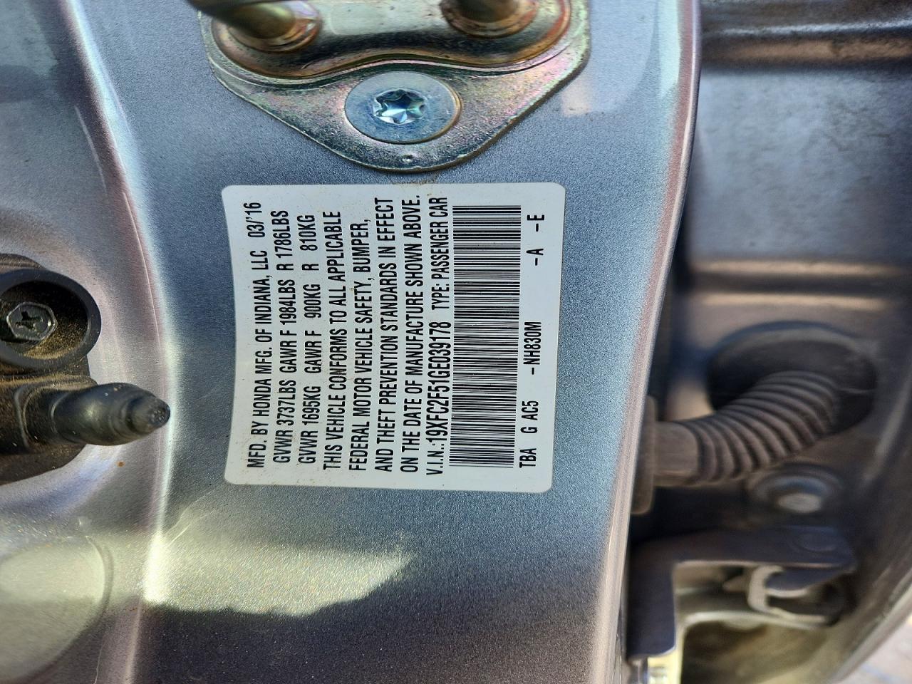 2016 Honda Civic lx