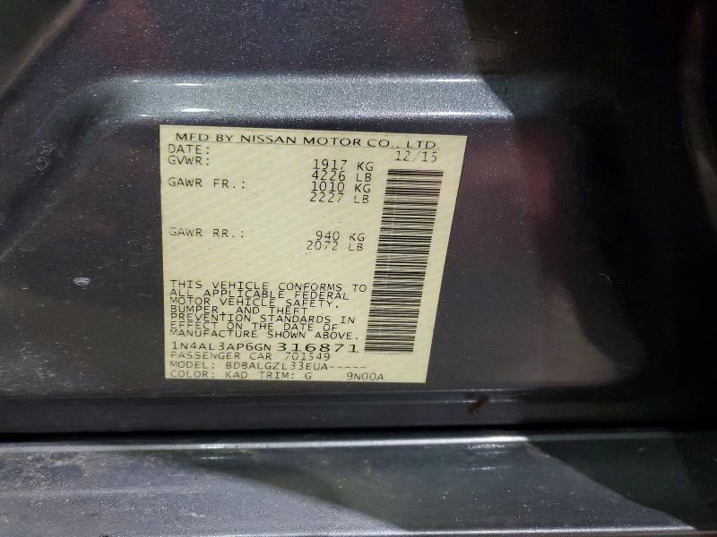 2016 Nissan Altima 2.5 s