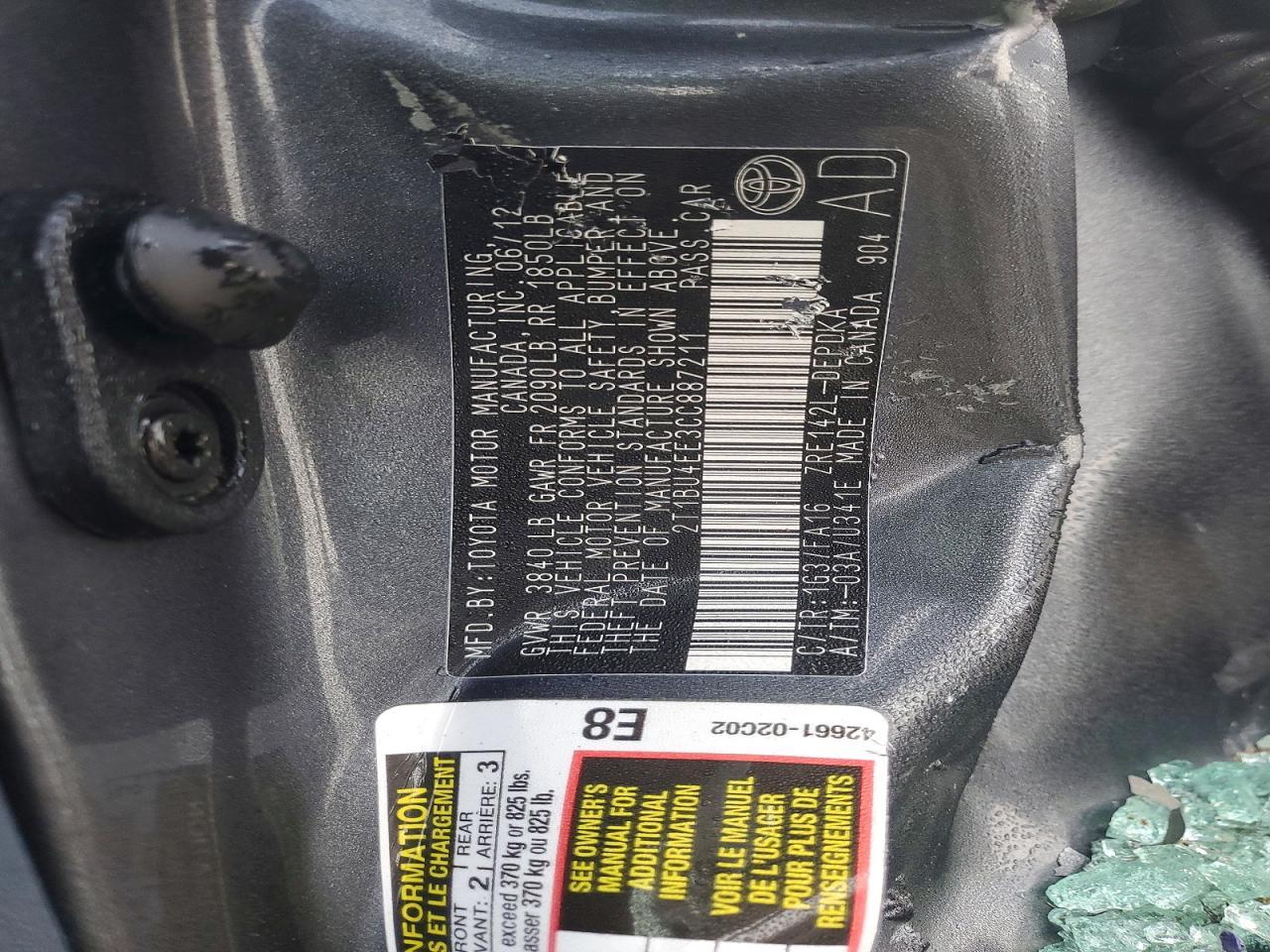 2012 Toyota Corolla Base