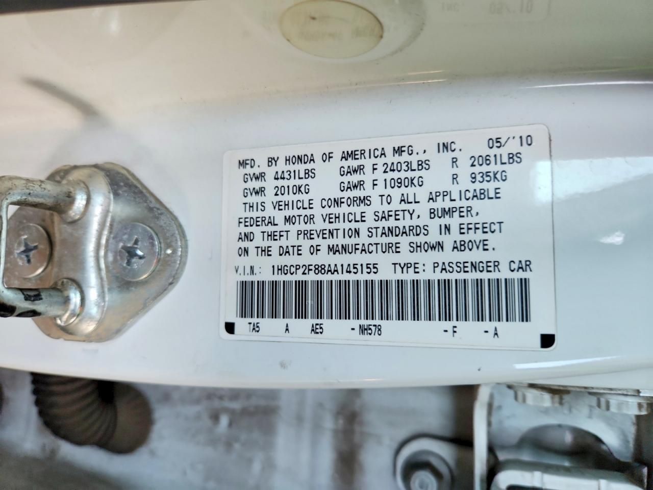 2010 Honda Accord exl