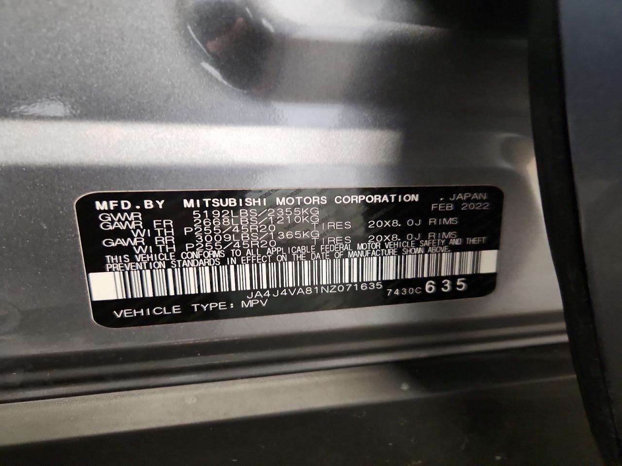 2022 Mitsubishi Outlander sel
