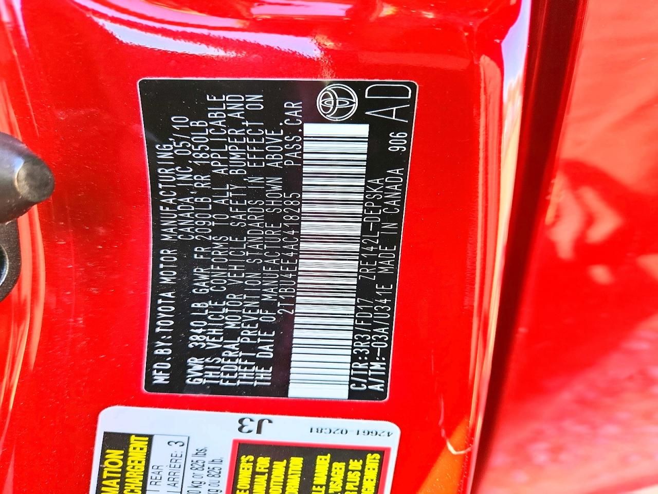 2010 Toyota Corolla Base