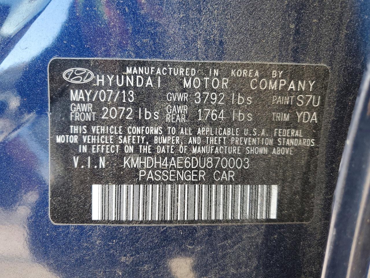 2013 Hyundai Elantra gls