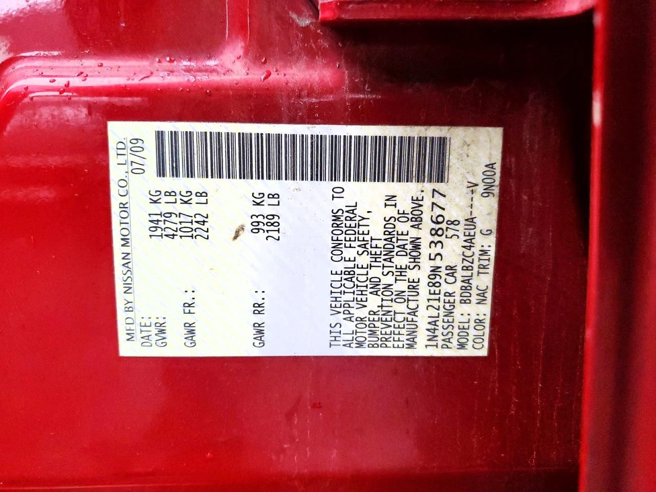 2009 Nissan Altima 2.5