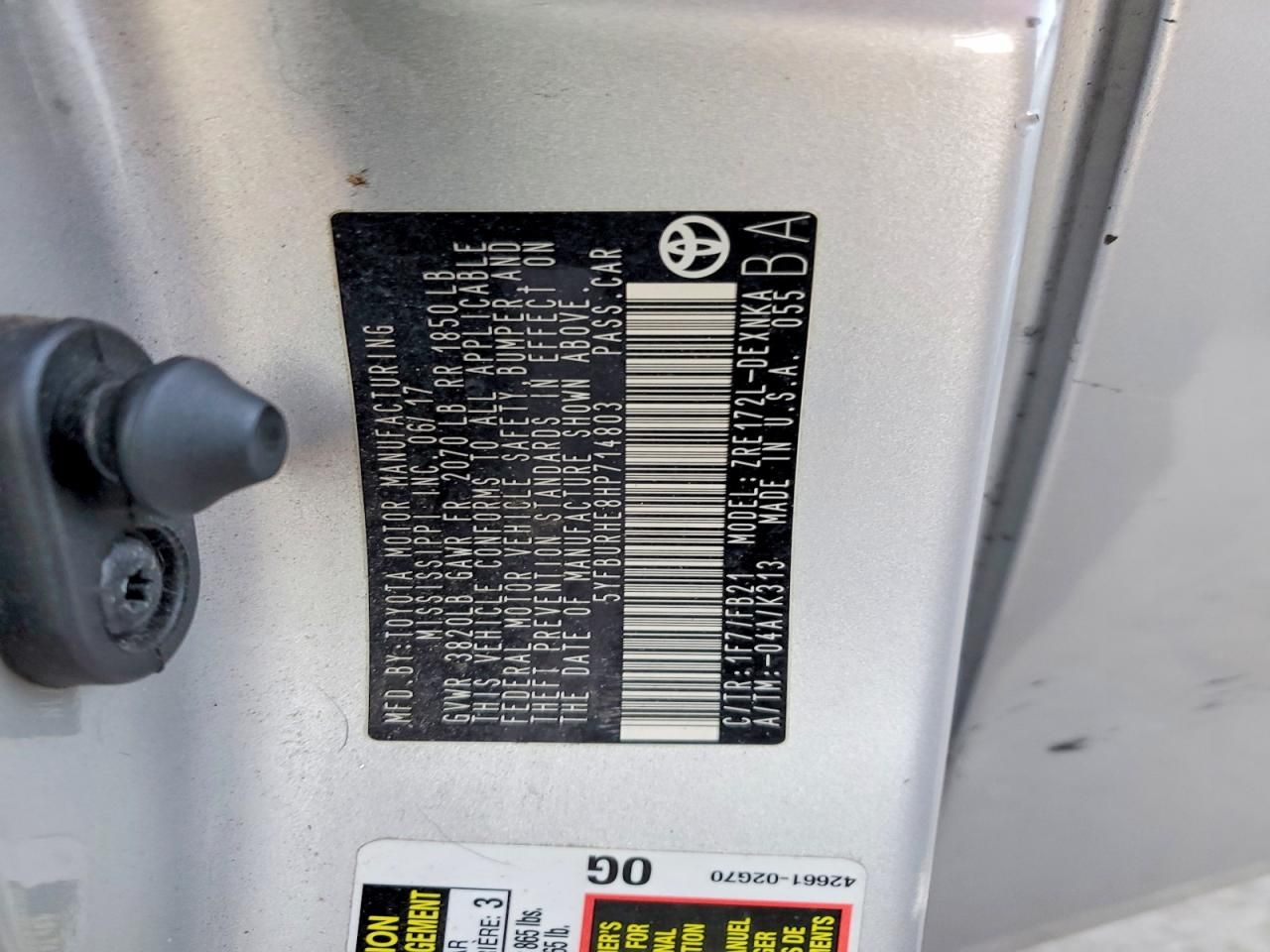 2017 Toyota Corolla l